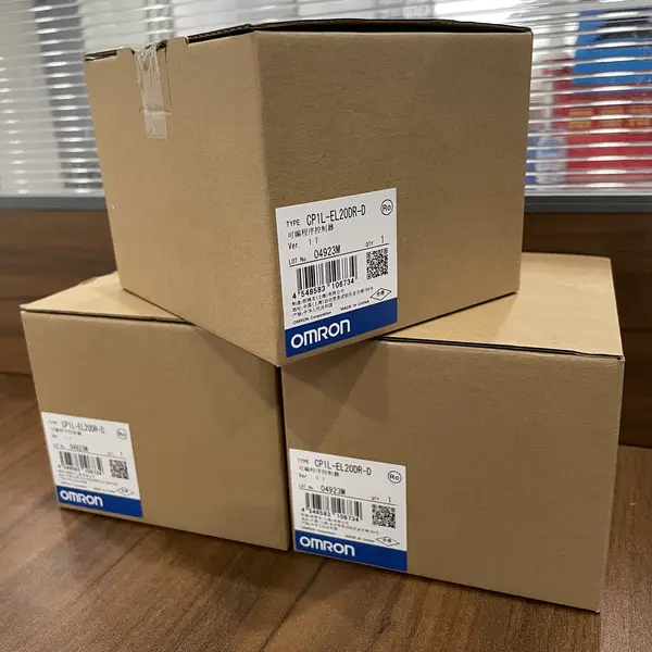 Omron CP1L-EL20DR-D Compact PLC with Built-In Ethernet and Relay Outputs — front view