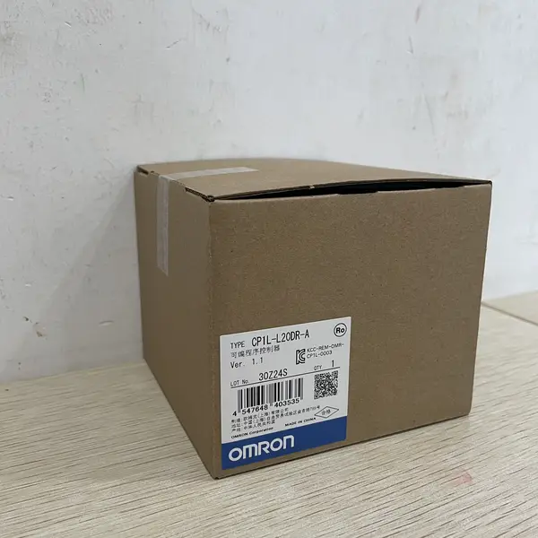 Omron CP1L-L20DR-A CP1L Compact PLC 20 I/O Relay Output AC Power — front view