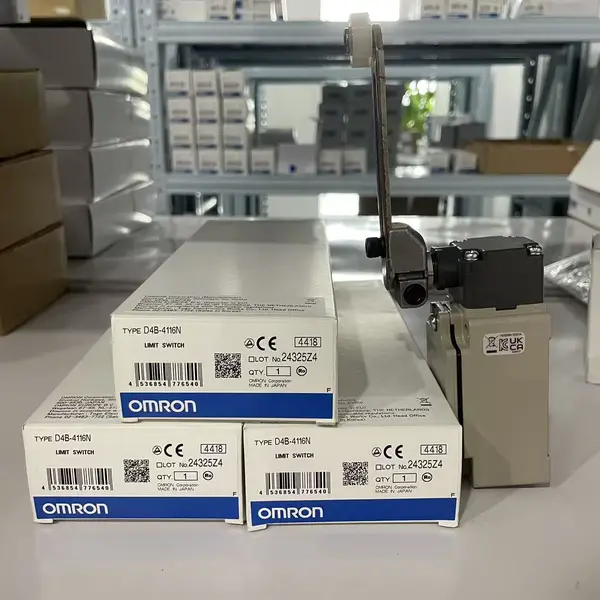Omron D4B-4116N Safety Limit Switch SPDT Metal Enclosure — front view