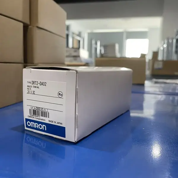Omron DRT2-DA02 16-Channel Analog Output Smart Slave Module — front view