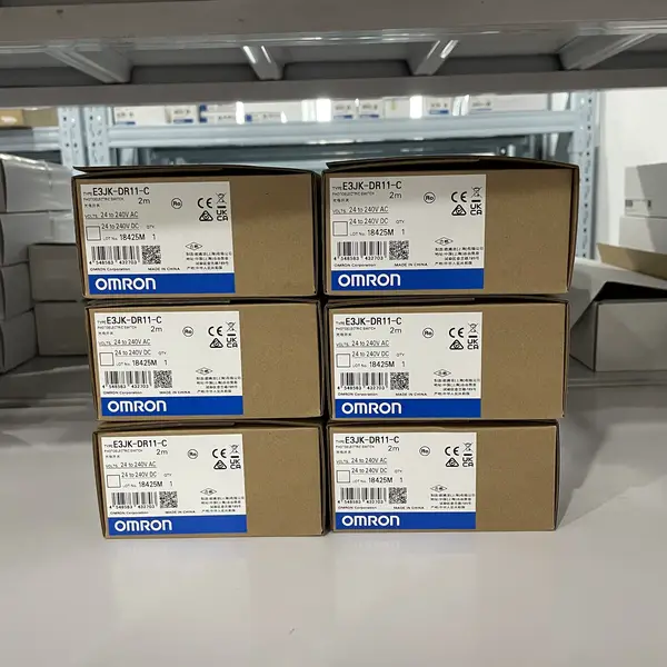 Omron E3JK-DR11-C Retro-Reflective Photoelectric Sensor 4m Relay Output AC/DC — front view