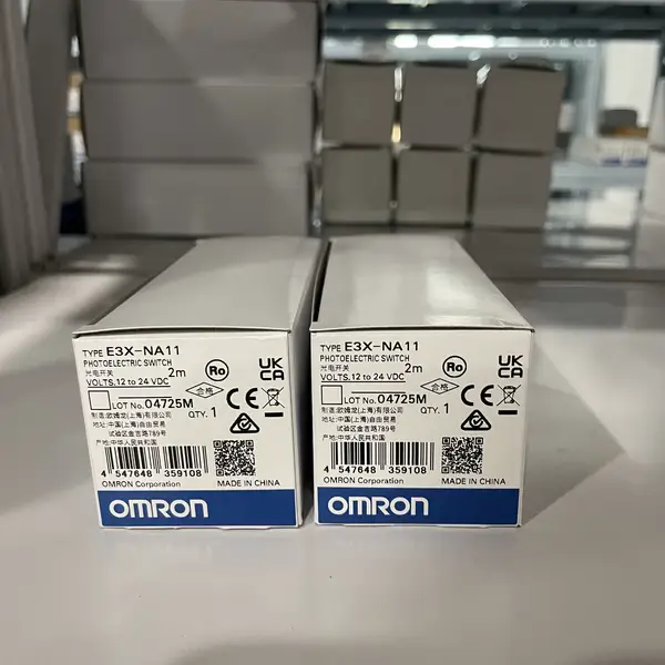 Omron E3X-NA11 2M Digital Fiber Amplifier 2m Cable — front view