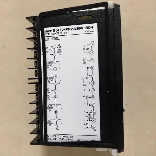 Omron E5EC-PR2ASM-804 Digital Temperature Controller 48x48mm Program Type — front view