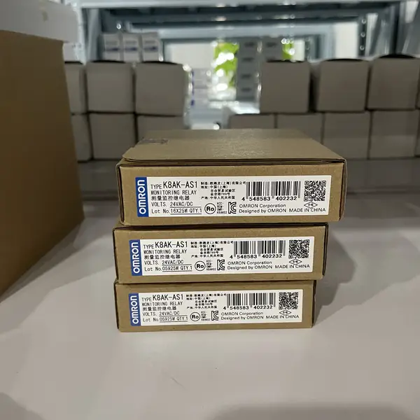 Omron K8AK-AS1 24VAC-DC Single-Phase Current Monitoring Relay — front view