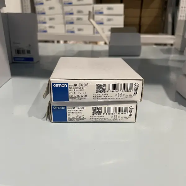 Omron NX-DA2203 2-Channel Analog Current Output Module 4-20mA — front view