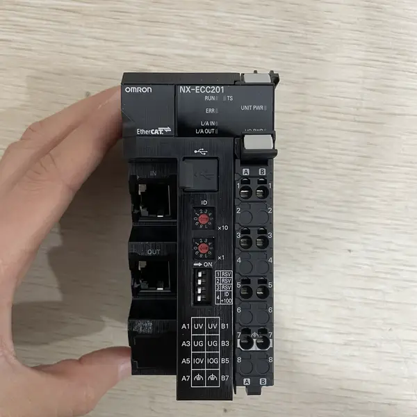 Omron NX-ECC201 EtherCAT Coupler Module for NX Distributed I/O — front view