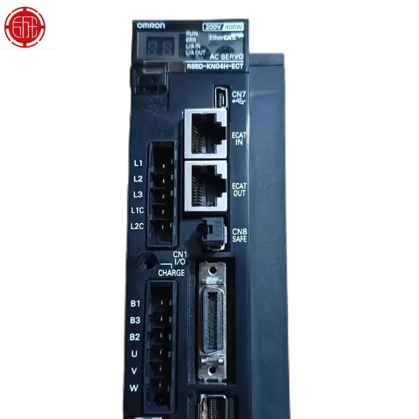 Omron R88D-KN04H-ECT-Z EtherCAT Servo Drive 400W 200V G5 Series Safety — front view