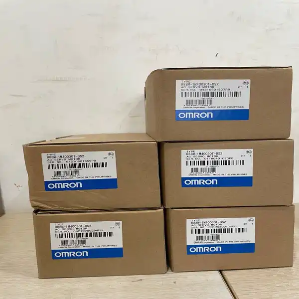 Omron R88M-1M40030T-BS2 AC Servo Motor 400W 3000rpm 1S Series with Brake — front view